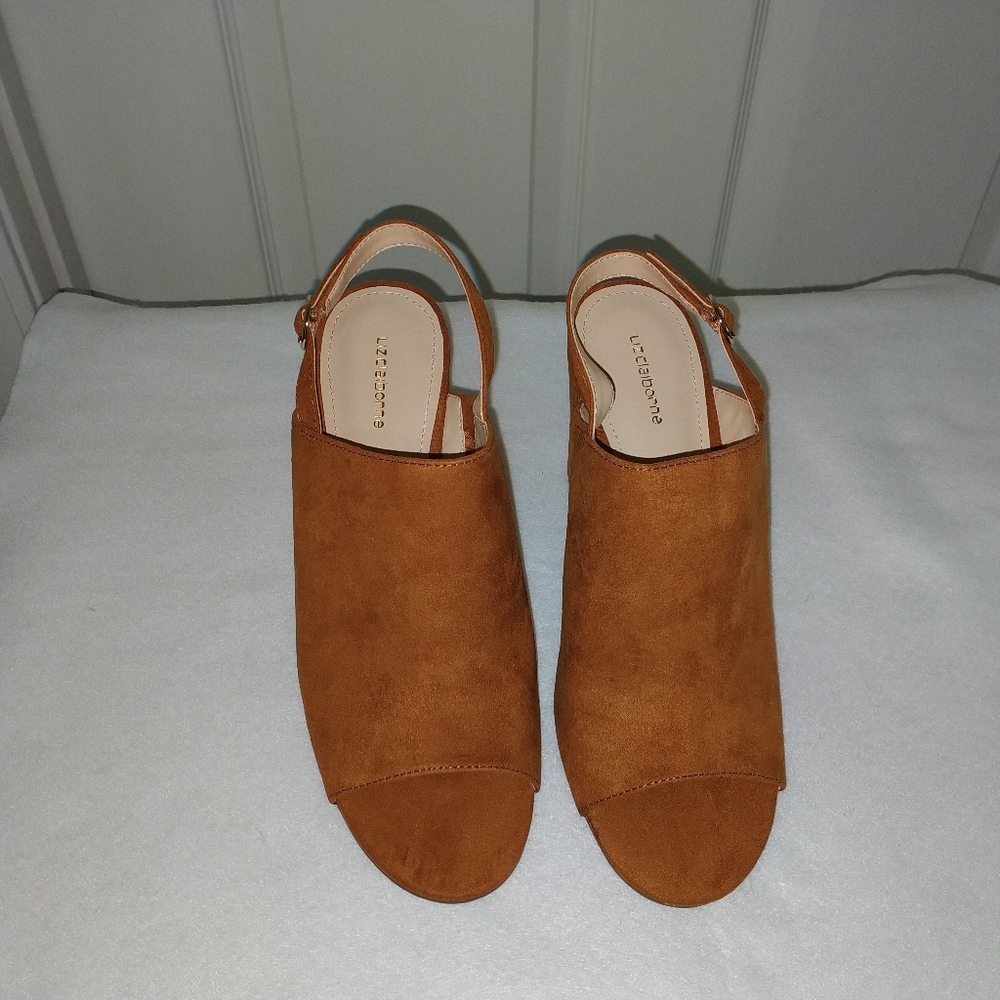 Liz Claiborne Tan Wedges - NWOT